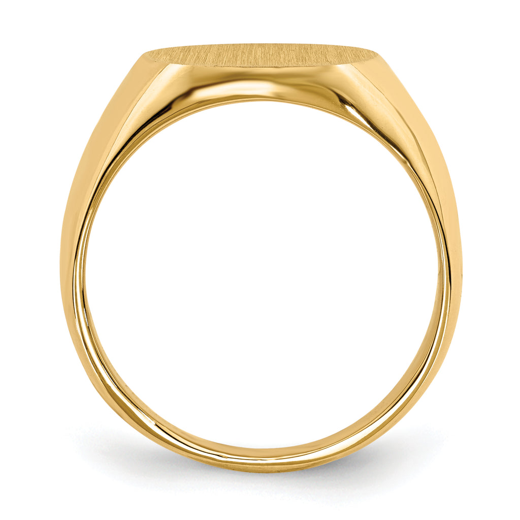 14k 14.0x12.5mm Closed Back Signet Ring