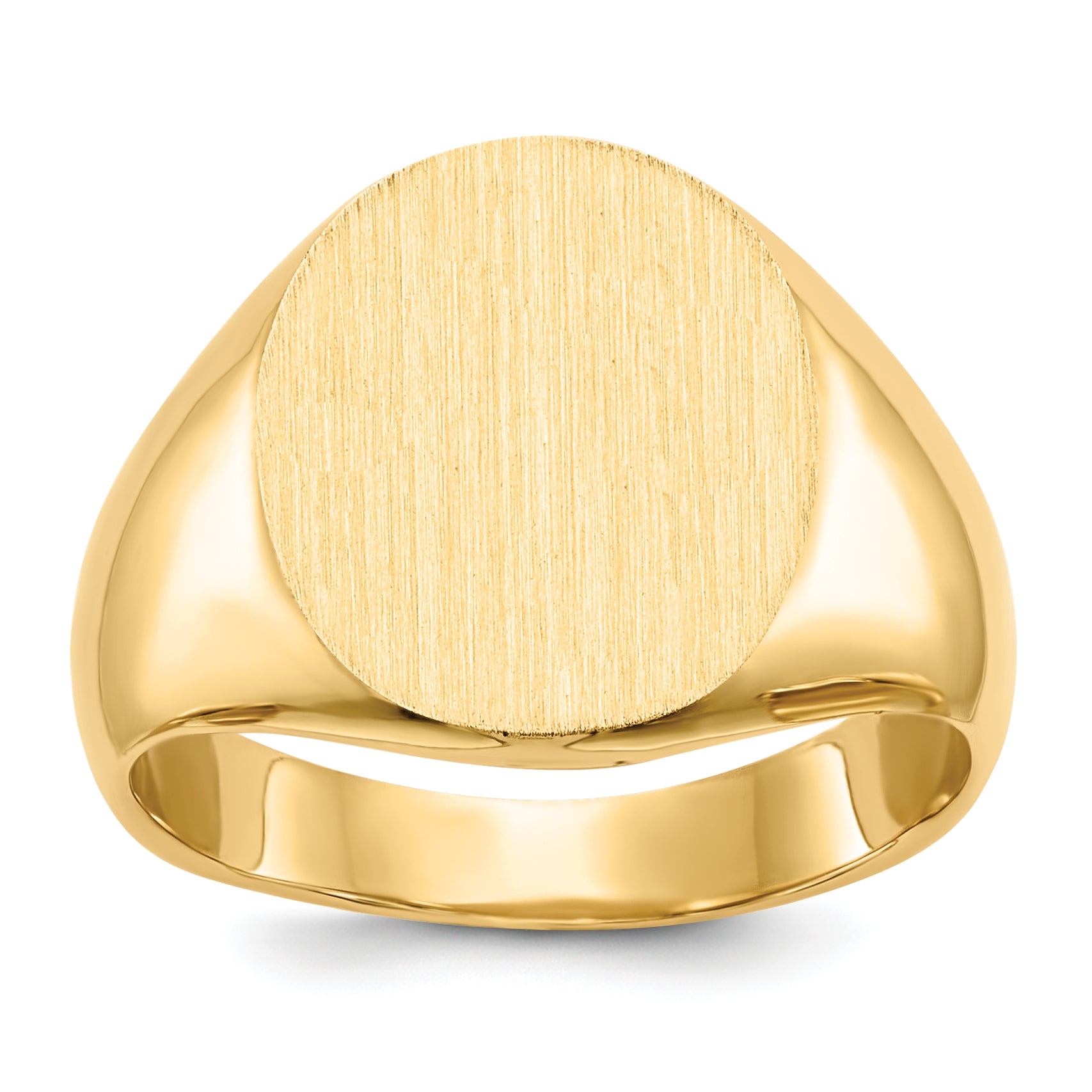 14k 14.0x12.5mm Closed Back Signet Ring Main image