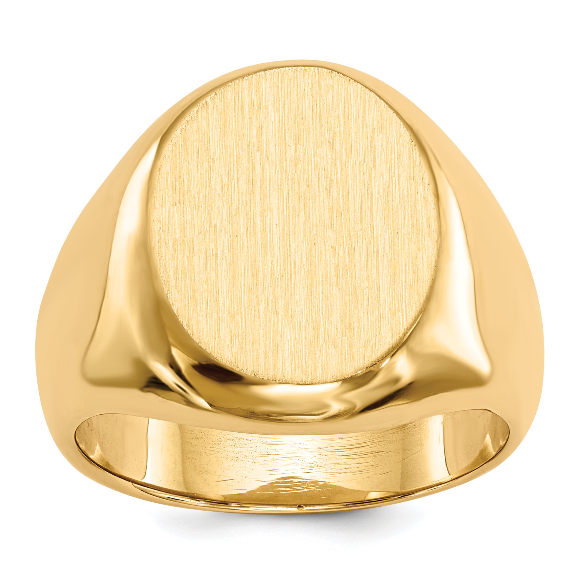 14k 16.5x13.5mm Closed Back Men's Signet Ring Main image