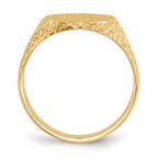14k 17.0x13.0mm Closed Back Men's Signet Ring