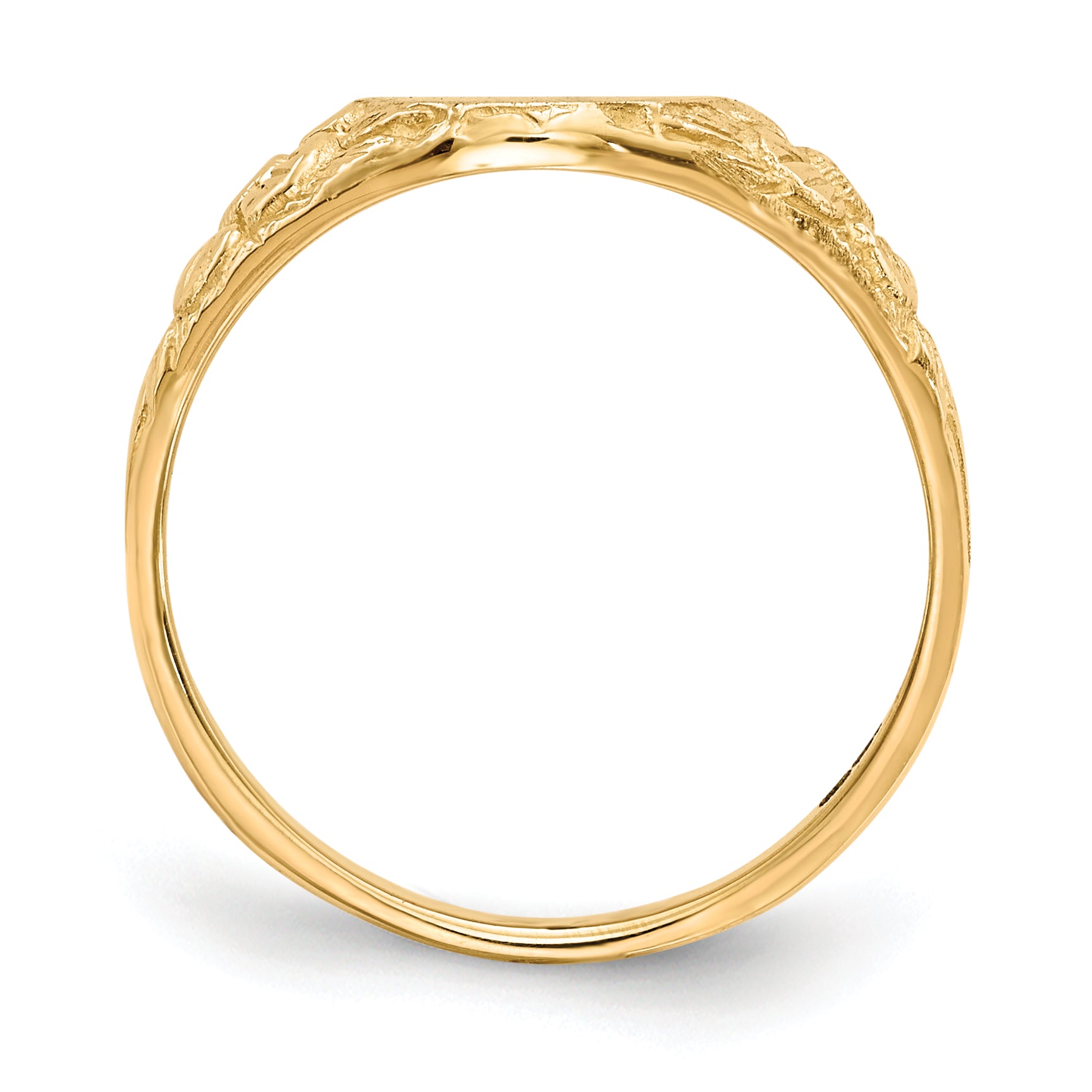 14k 10.0x8.0mm Open Back Signet Ring Secondary image