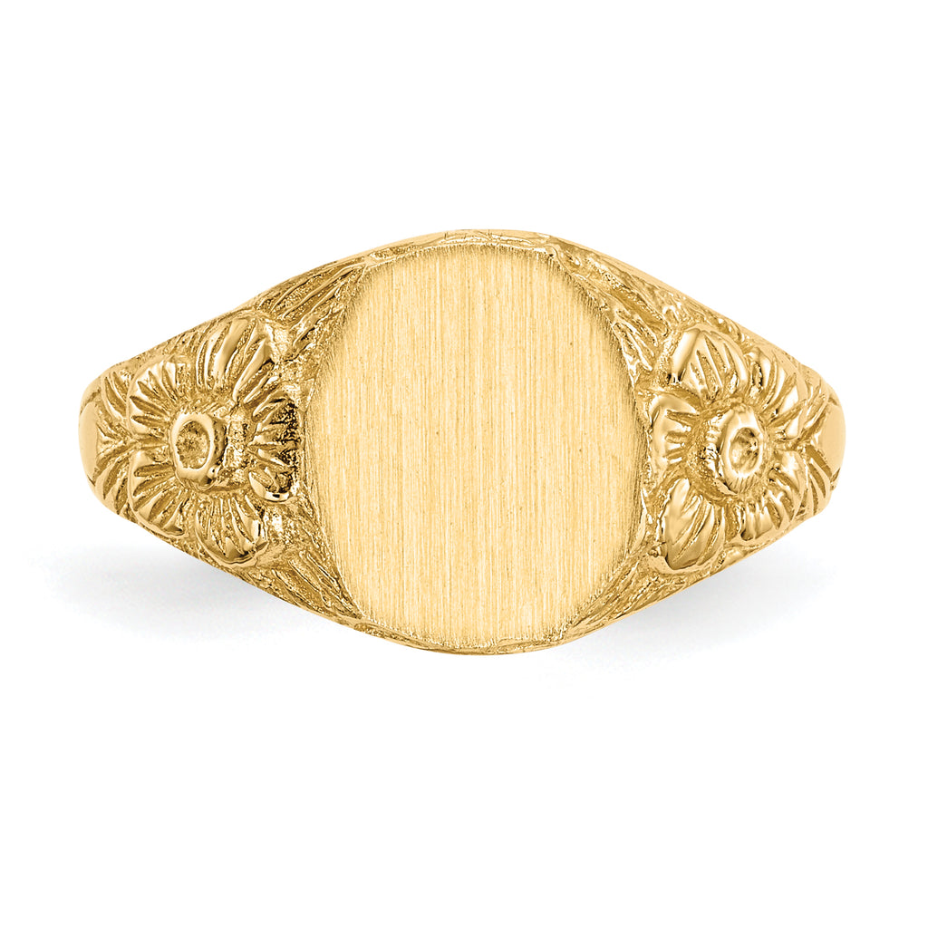 0x8 14k 10.0x8.0mm Open Back Signet Ring – Sophia Jewelers