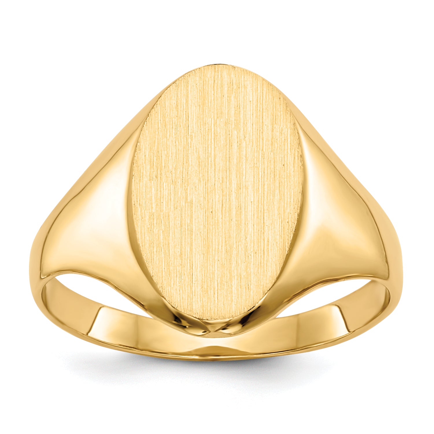 14k 14.0x8.5mm Closed Back Signet Ring Main image