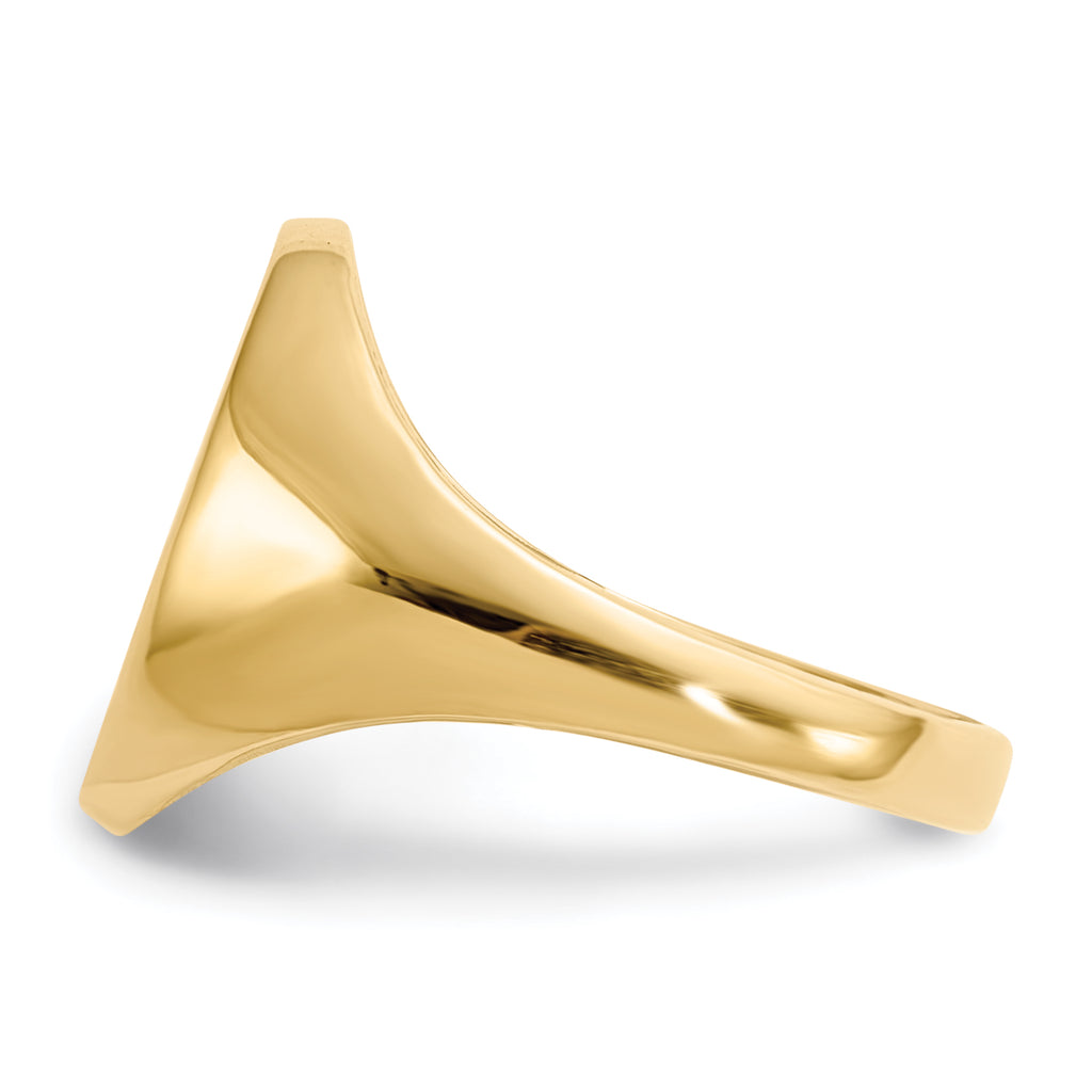 14k 9.5x12.5mm Closed Back Signet Ring