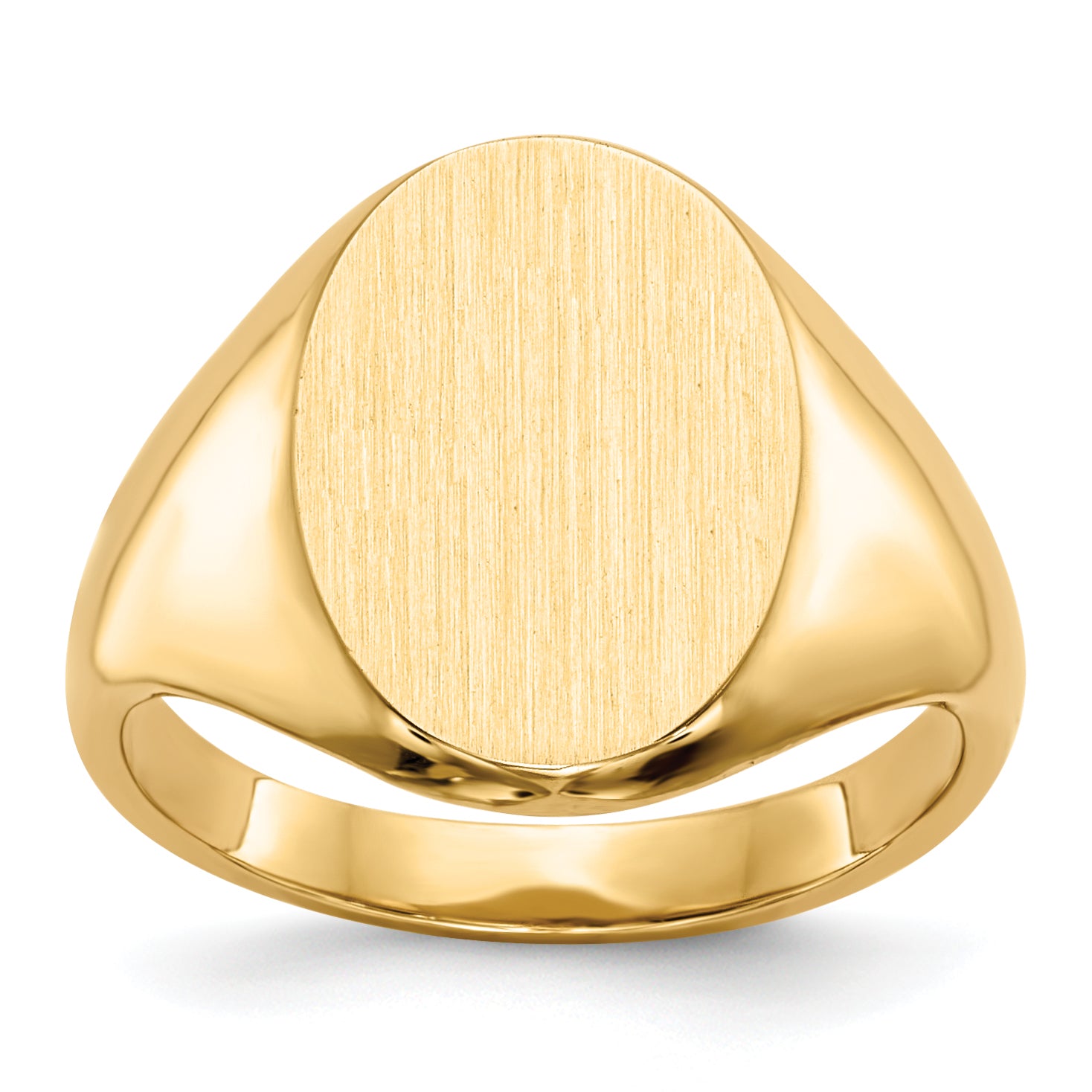 14k 9.5x12.5mm Closed Back Signet Ring Main image