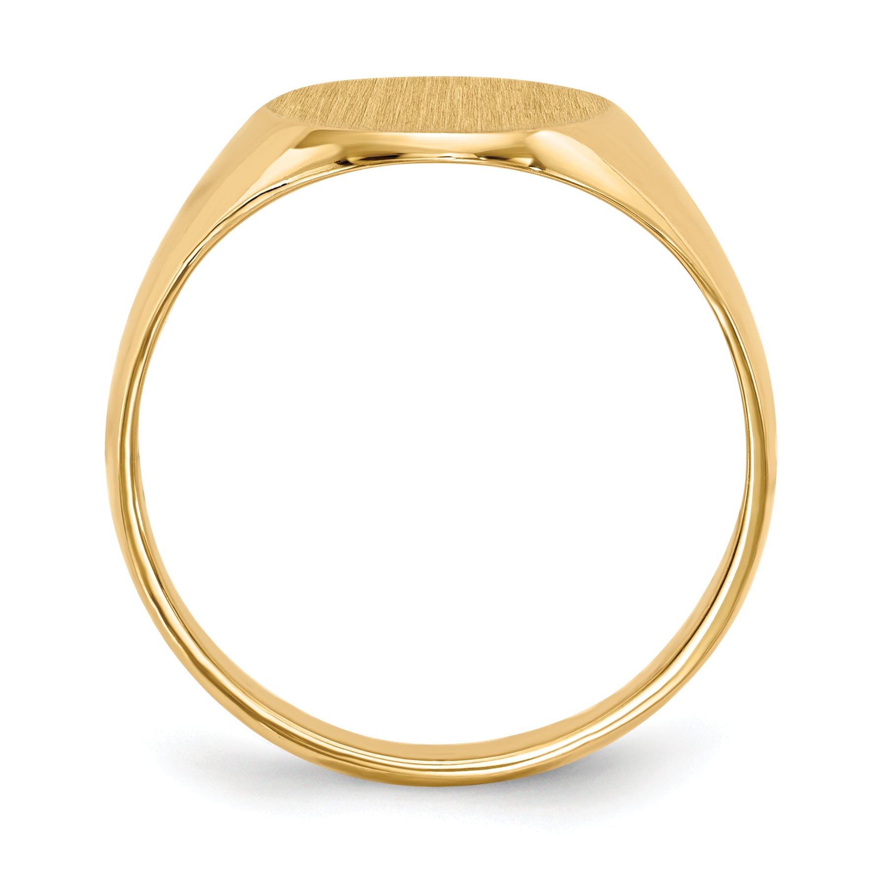 14k 14.0x10.0mm Closed Back Signet Ring Secondary image