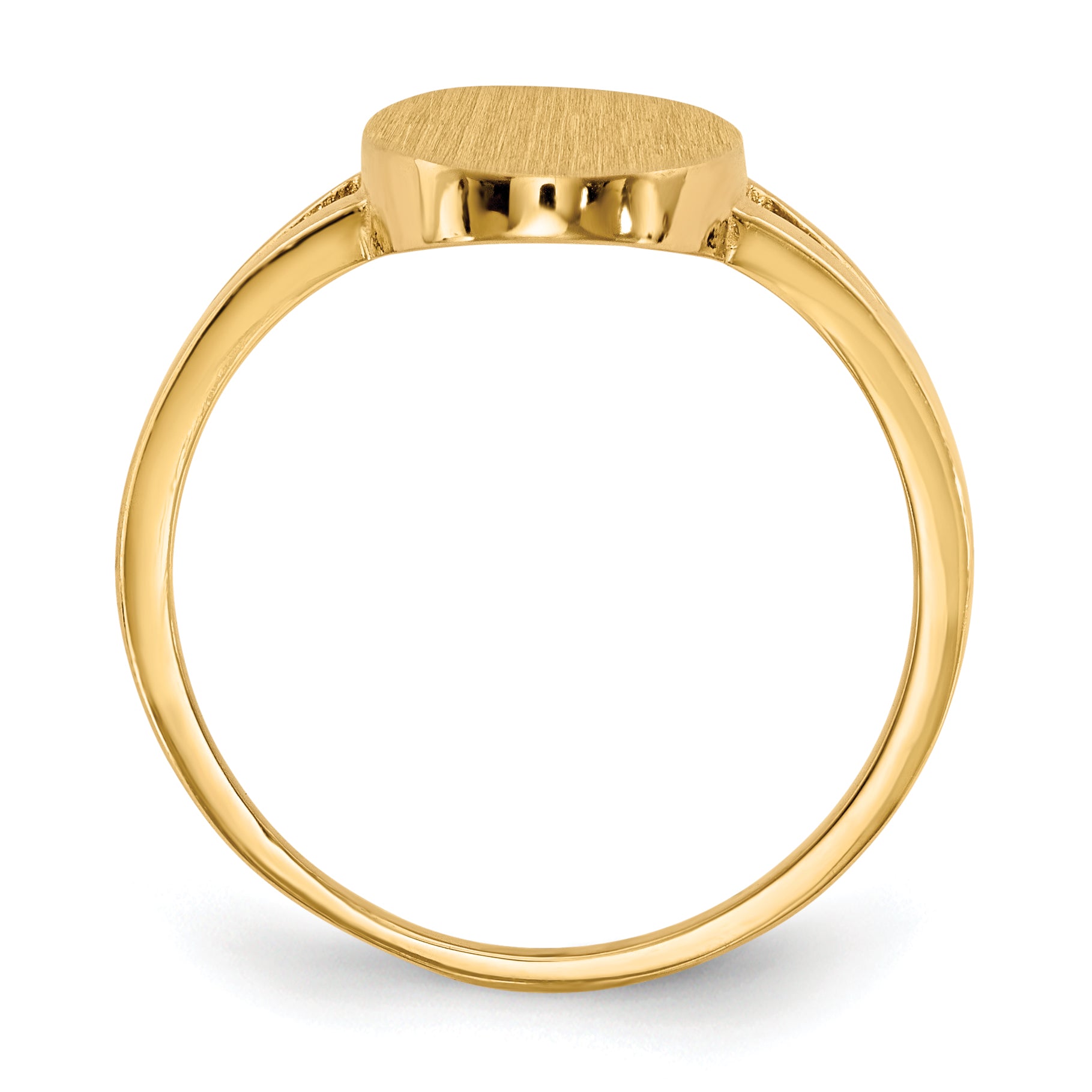 14k 14.5x8.5mm Closed Back Signet Ring Secondary image