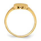 14k 14.5x8.5mm Closed Back Signet Ring
