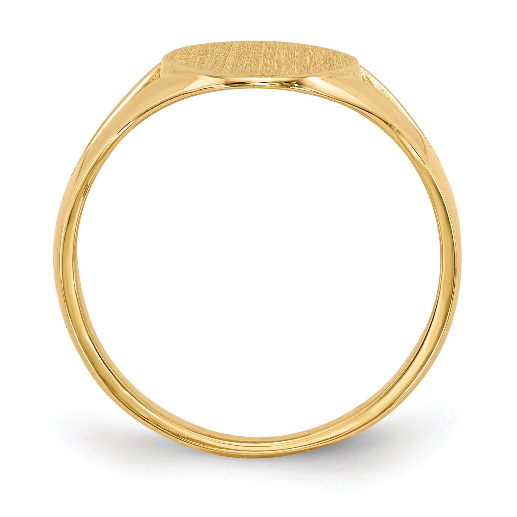 14k 16.5x9.0mm Closed Back Signet Ring Secondary image