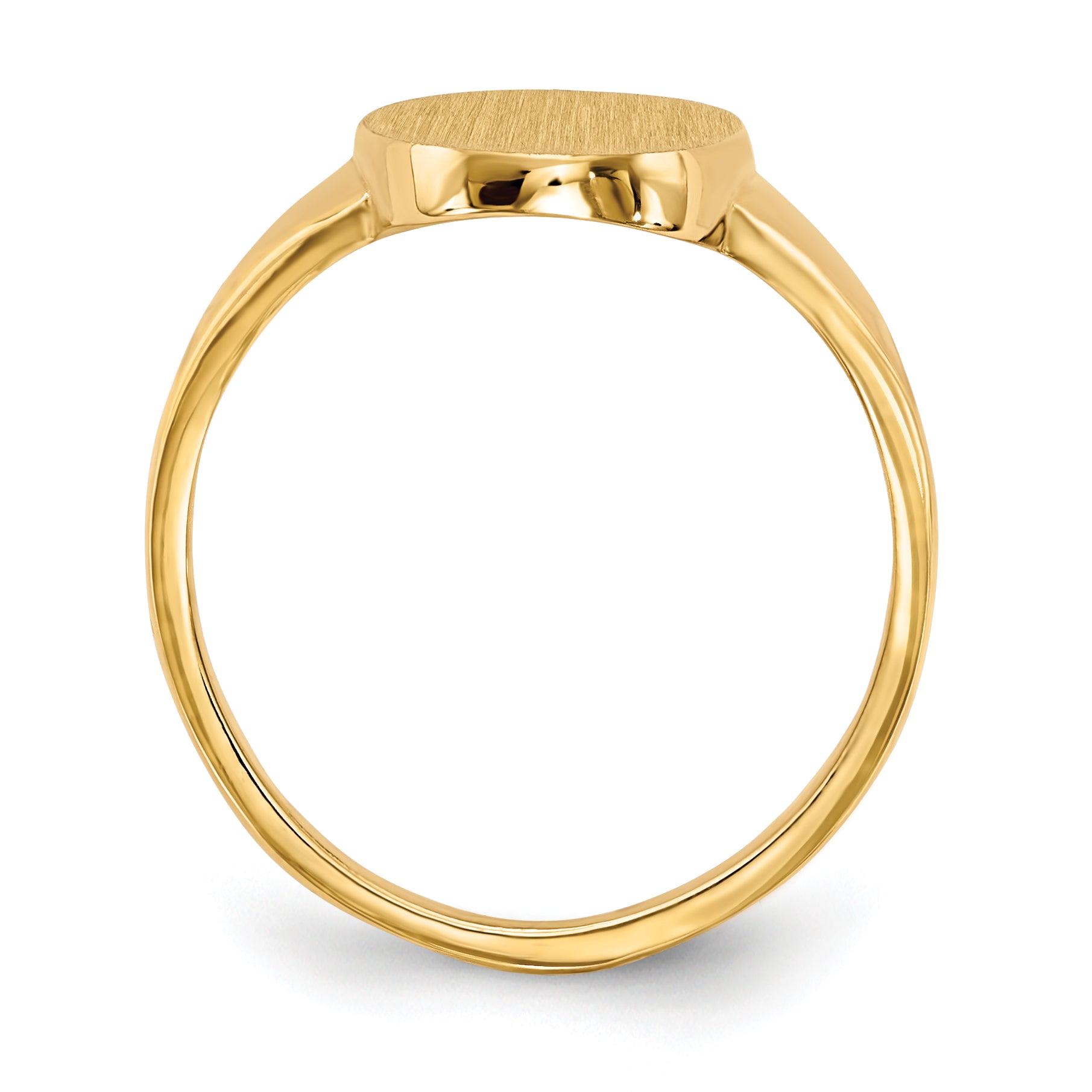 14k 14.5x9.0mm Closed Back Signet Ring Secondary image