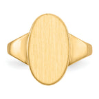 14k 14.5x9.0mm Closed Back Signet Ring
