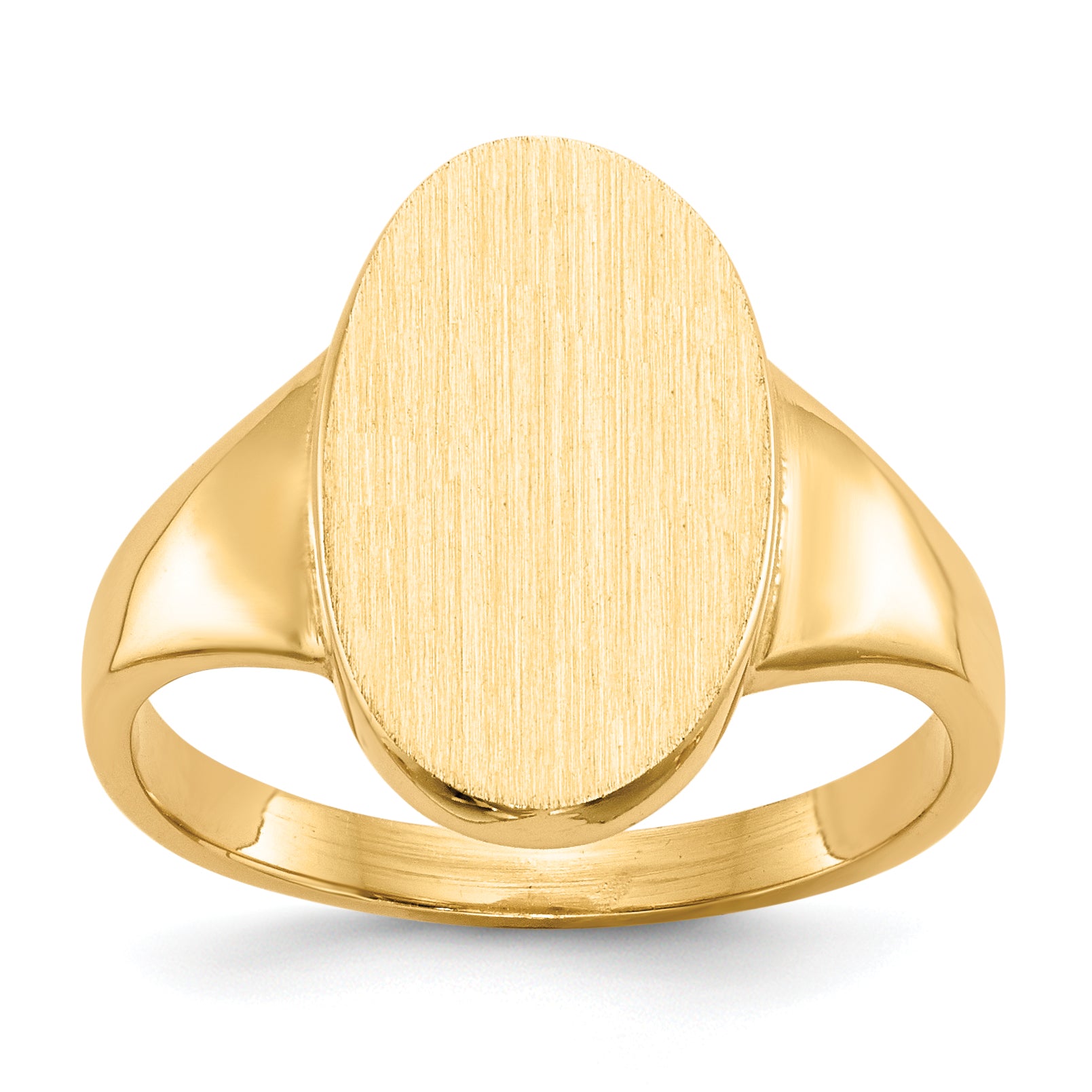 14k 14.5x9.0mm Closed Back Signet Ring Main image