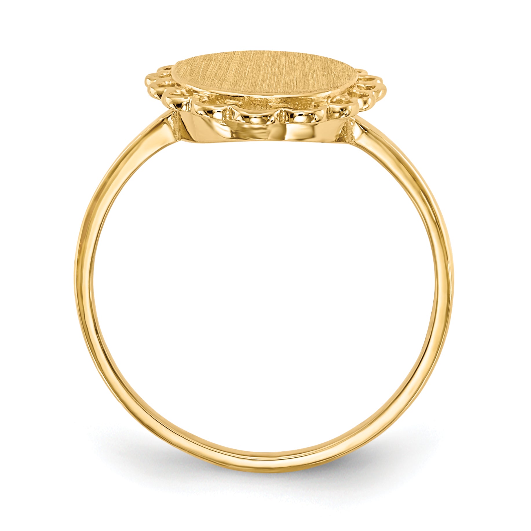 14k 12.0x9.0mm Open Back Signet Ring Secondary image