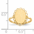 14k 12.0x9.0mm Open Back Signet Ring