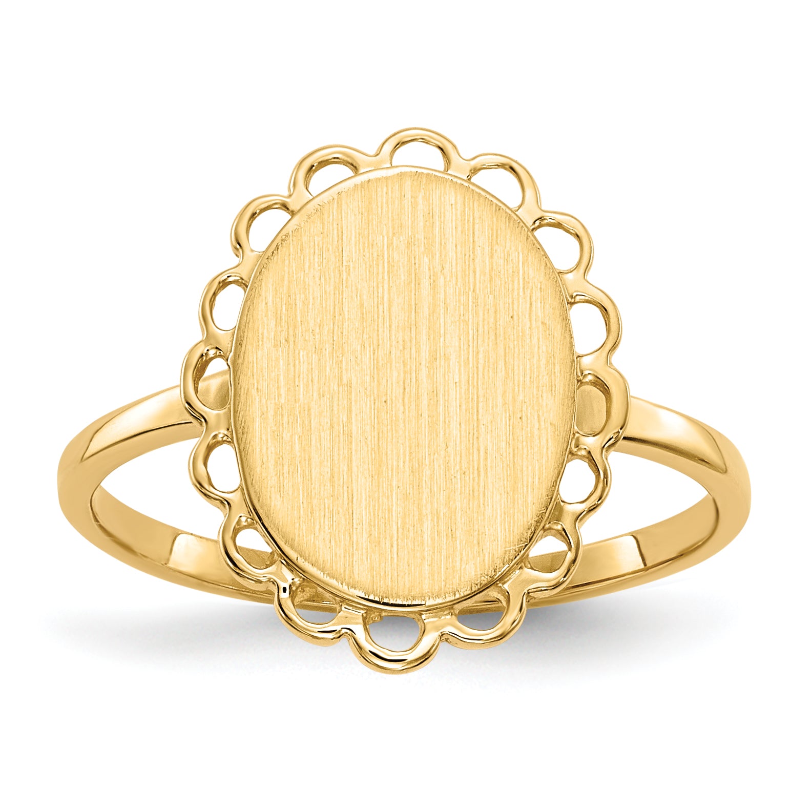 14k 12.0x9.0mm Open Back Signet Ring Main image