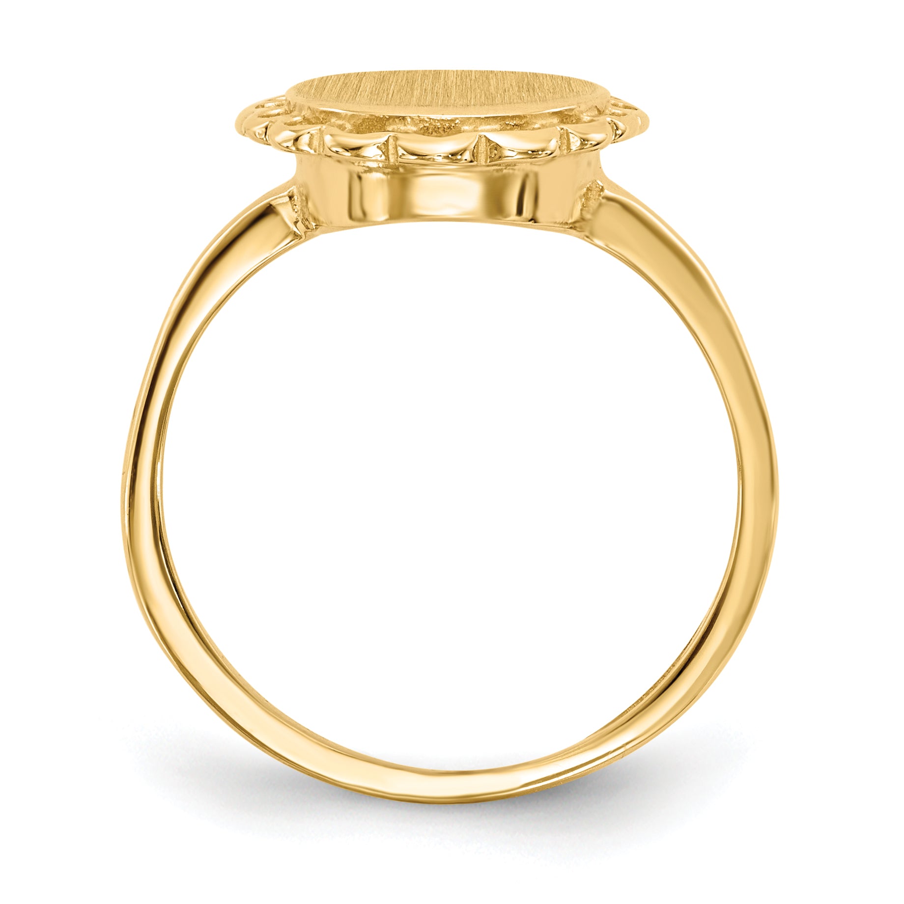14k 11.5x9.0mm Open Back Signet Ring Secondary image