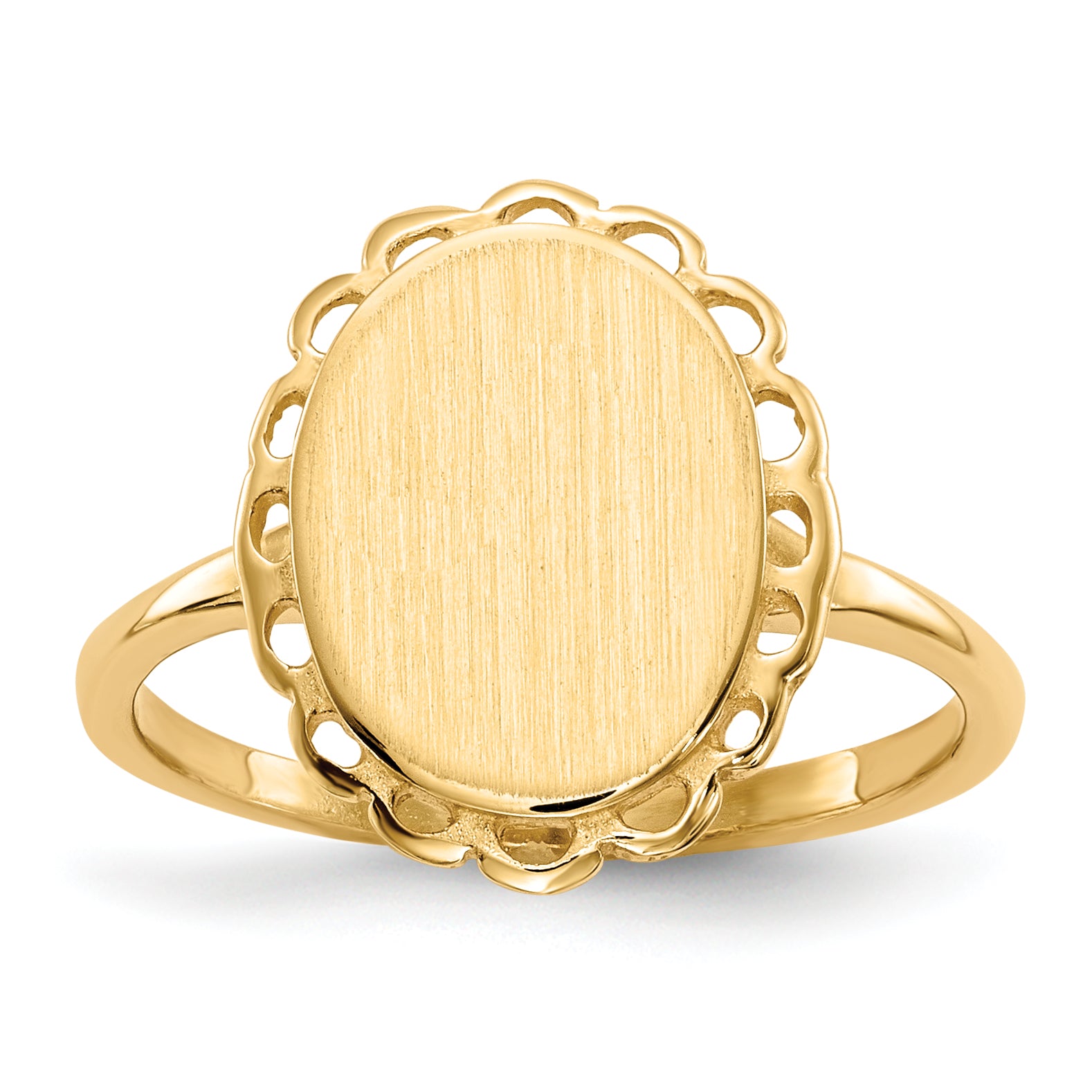 14k 11.5x9.0mm Open Back Signet Ring