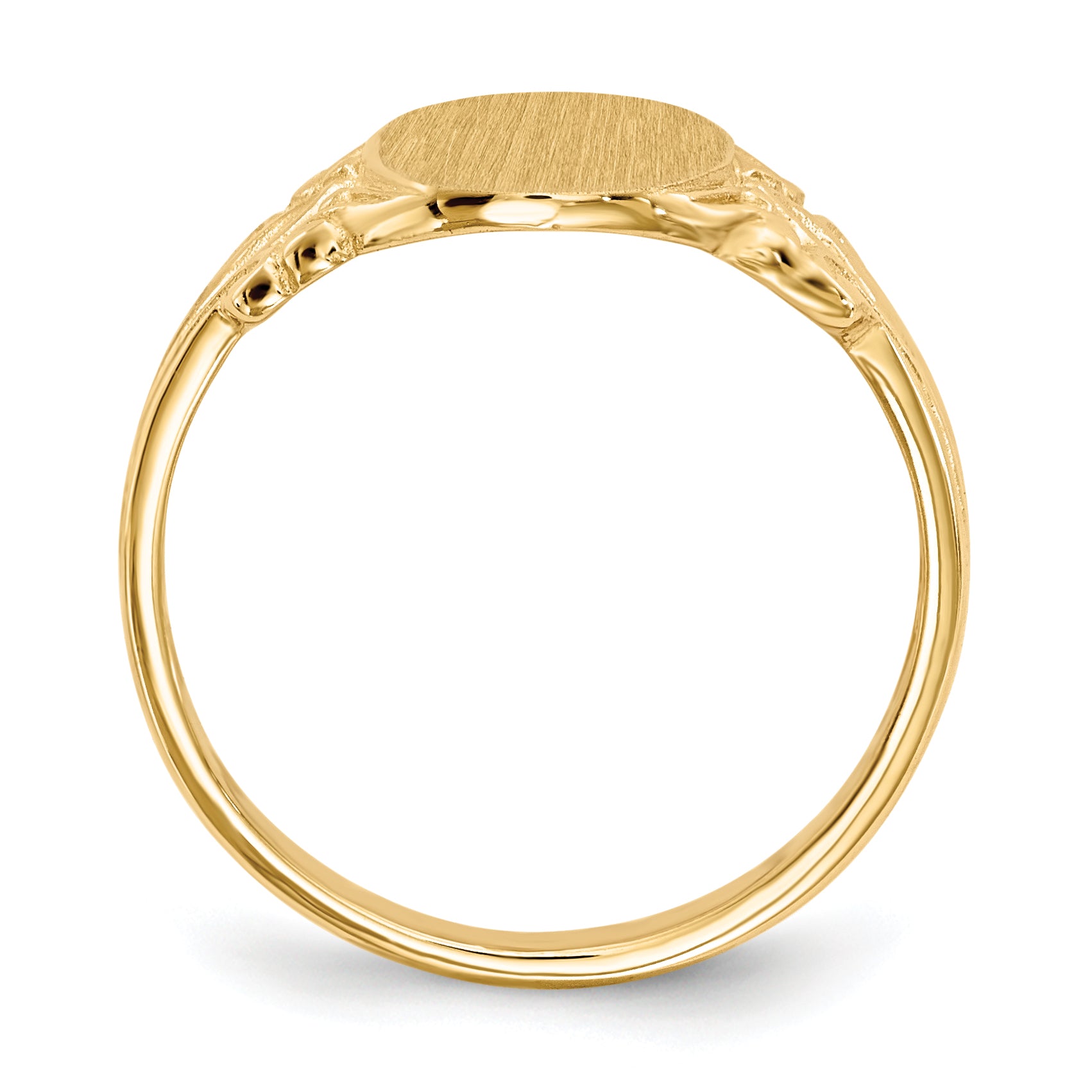 14k 10.0x8.0mm Open Back Signet Ring Secondary image