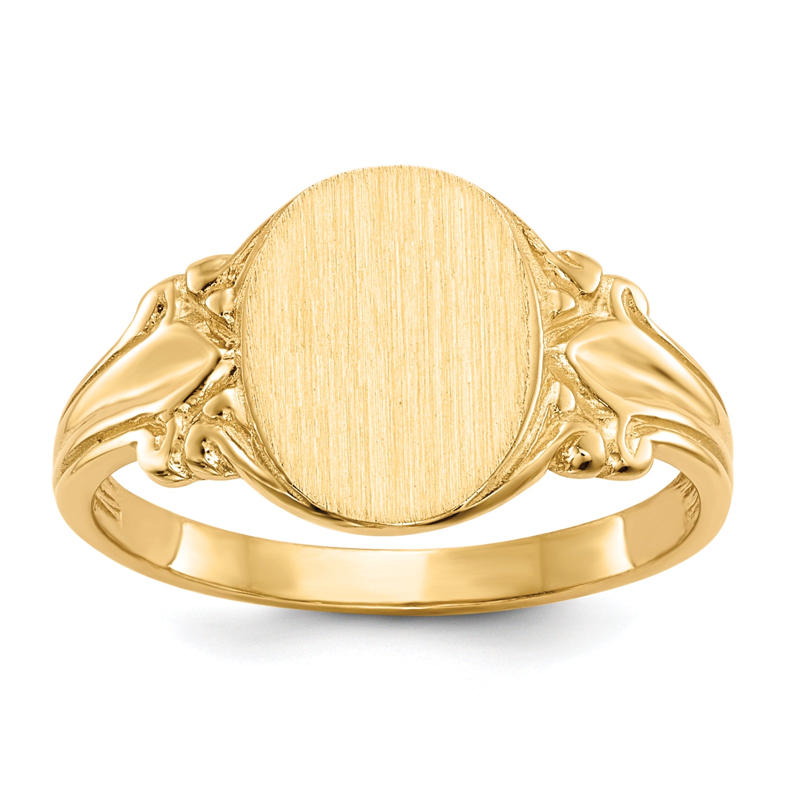 14k 10.0x8.0mm Open Back Signet Ring Main image