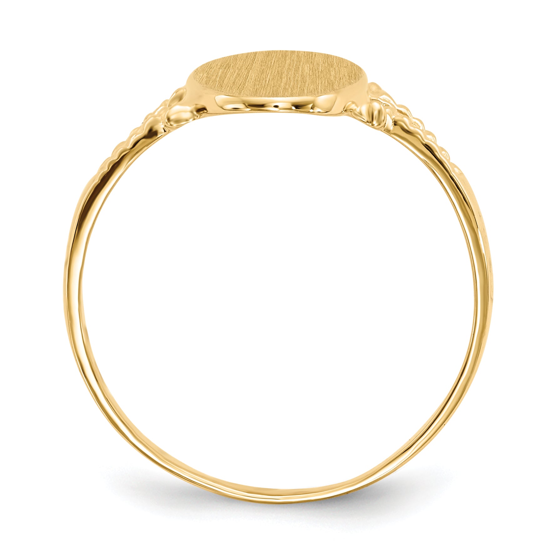 14k 14.0x8.5mm Closed Back Signet Ring Secondary image