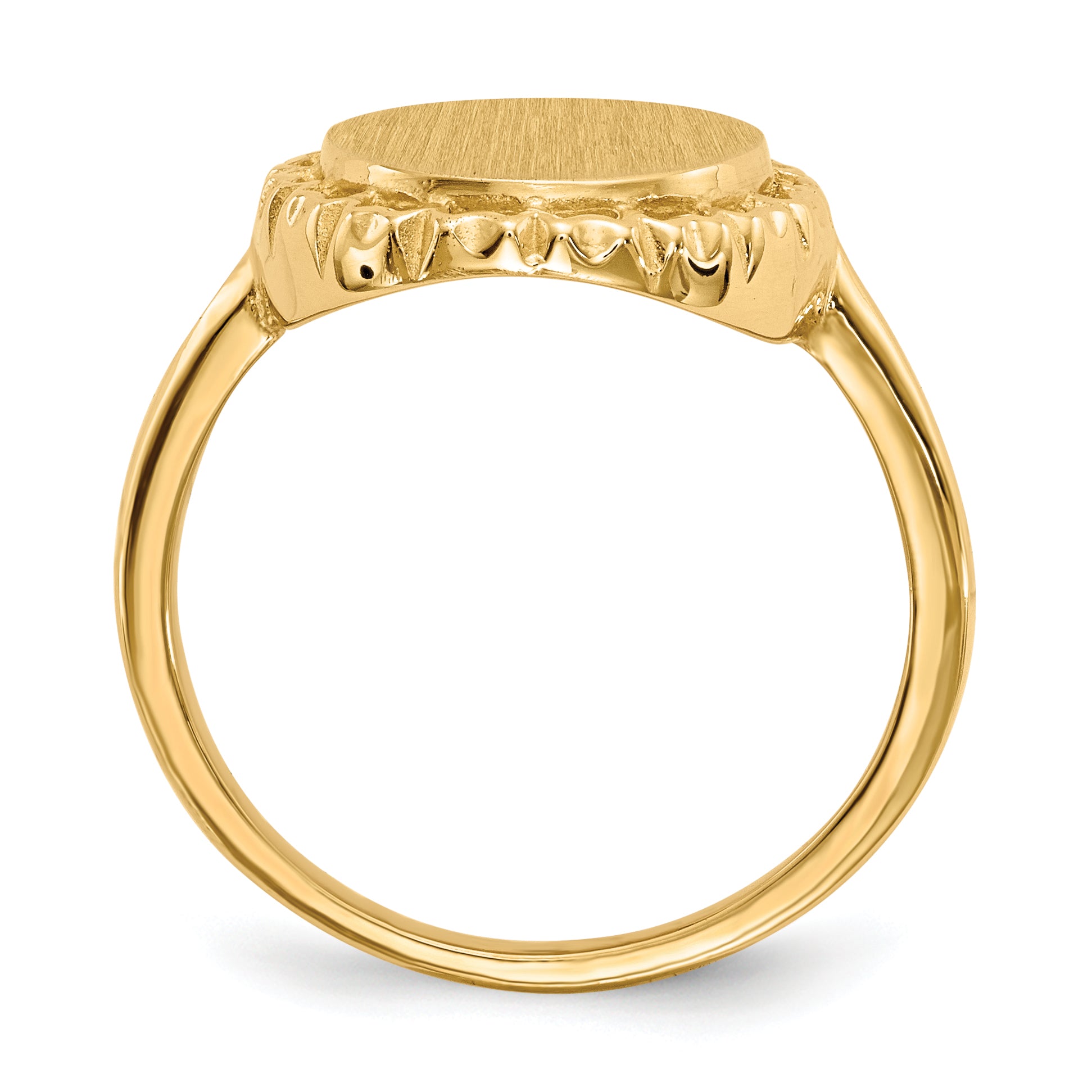 14k 12.5x11.0mm Open Back Signet Ring