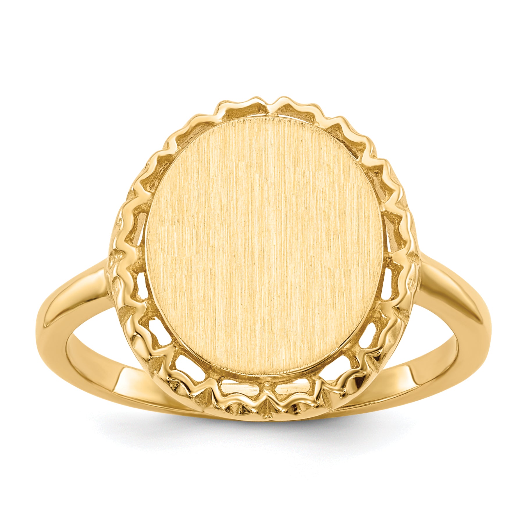 14k 12.5x11.0mm Open Back Signet Ring Main image