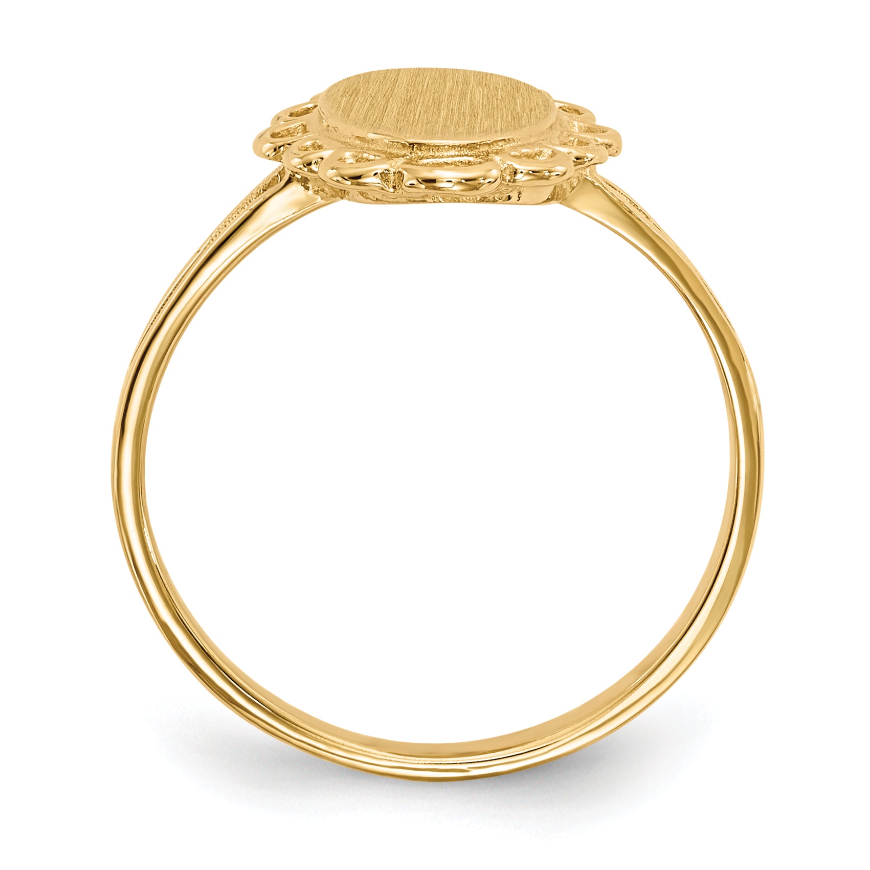 14k 13.0x7.0mm Open Back Signet Ring Secondary image