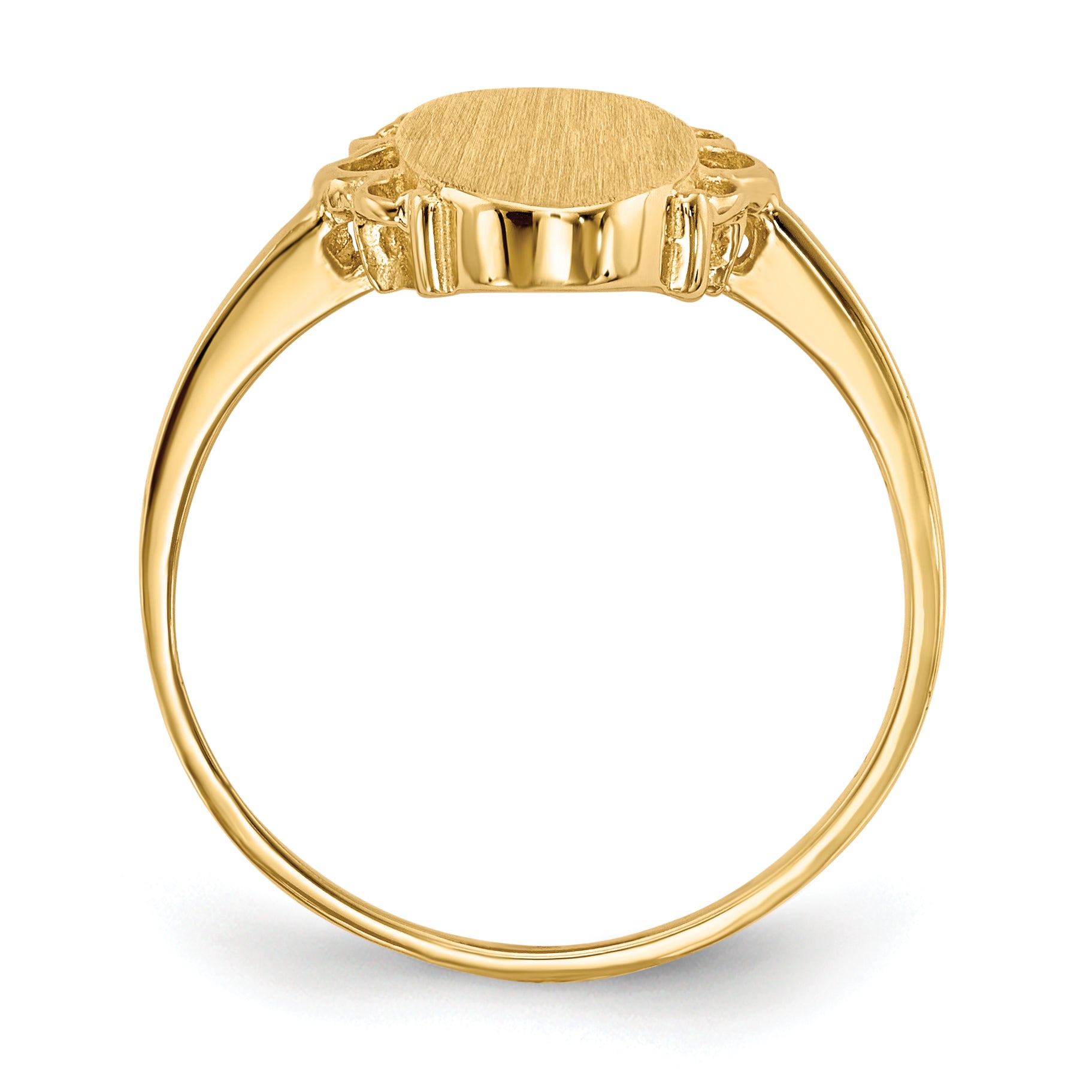 14k 14.5x7.0mm Open Back Signet Ring Secondary image