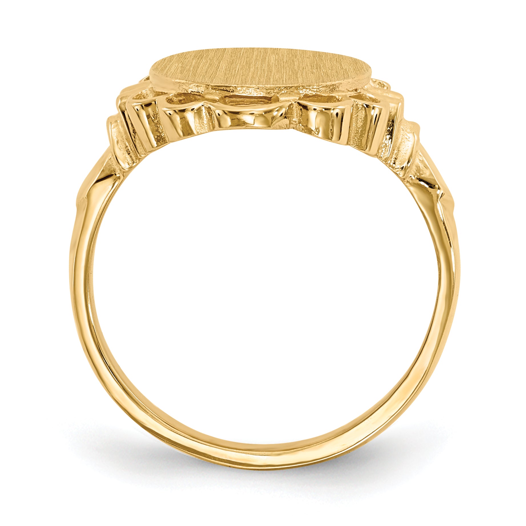 14k 14.0x10.5mm Open Back Signet Ring Secondary image