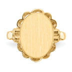 14k 14.0x10.5mm Open Back Signet Ring