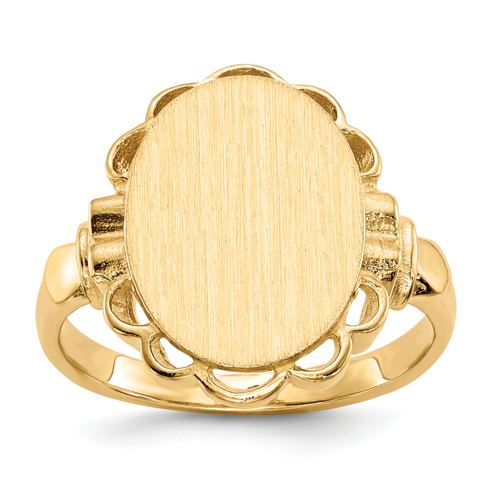 14k 14.0x10.5mm Open Back Signet Ring Main image