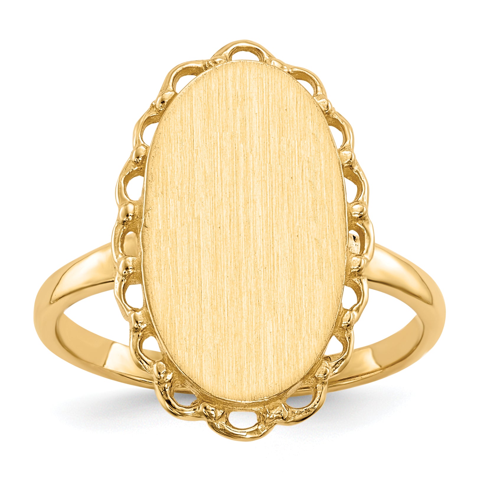 14k 16.0x9.0mm Open Back Signet Ring Main image