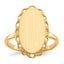14k 16.0x9.0mm Open Back Signet Ring