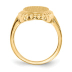 14k 16.5x9.5mm Open Back Signet Ring
