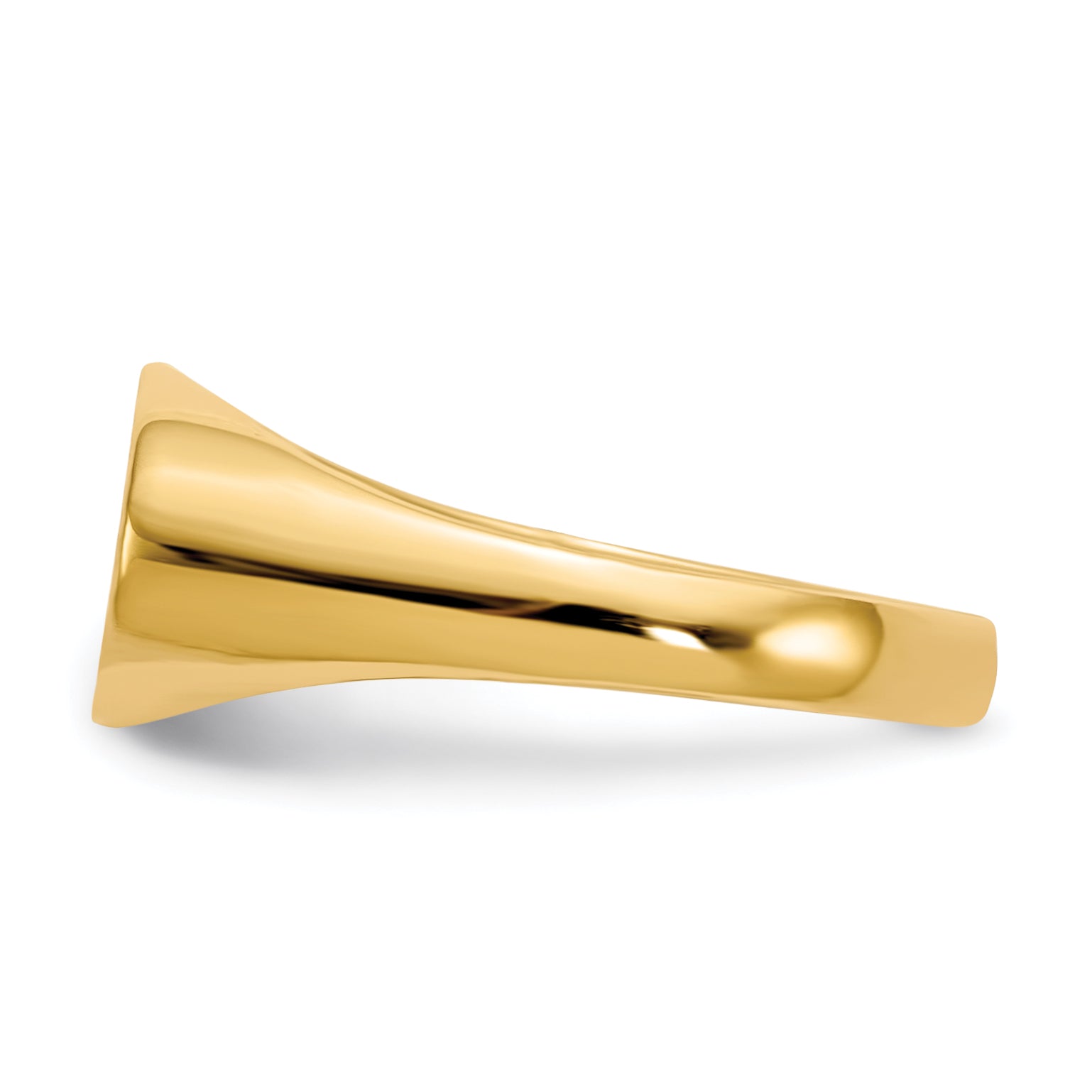 14k 6.25x11.5mm Closed Back Children's Signet Ring - 4