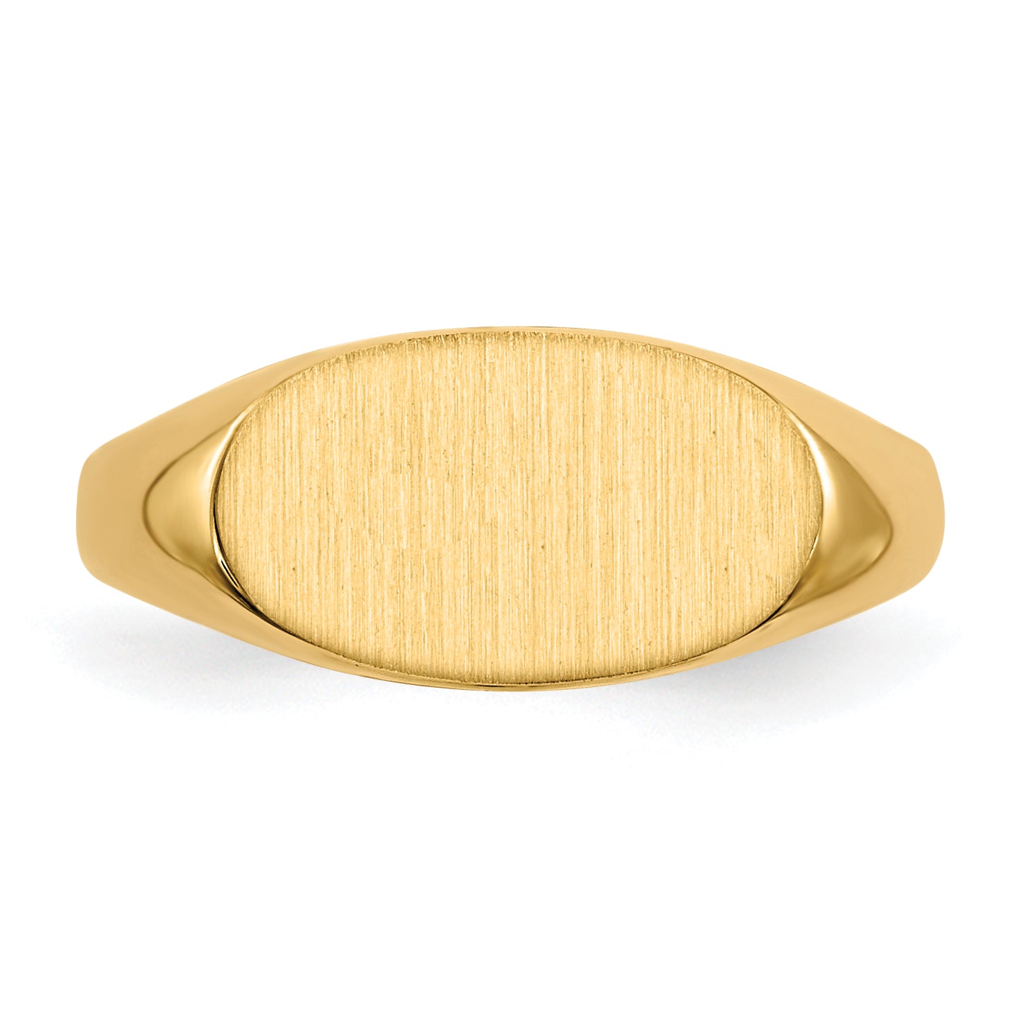 14k 6.25x11.5mm Closed Back Children's Signet Ring - 4