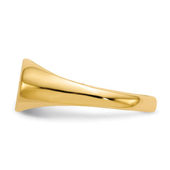 14k 11.0x6.5mm Closed Back Children's Signet Ring