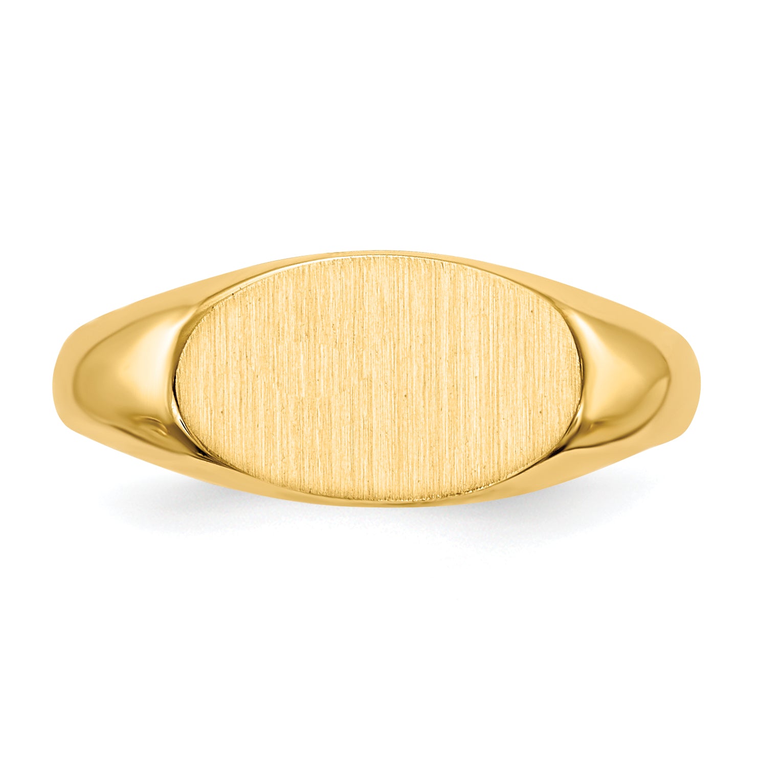 14k 11.0x6.5mm Closed Back Children's Signet Ring