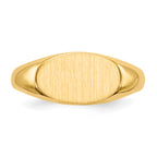 14k 11.0x6.5mm Closed Back Children's Signet Ring