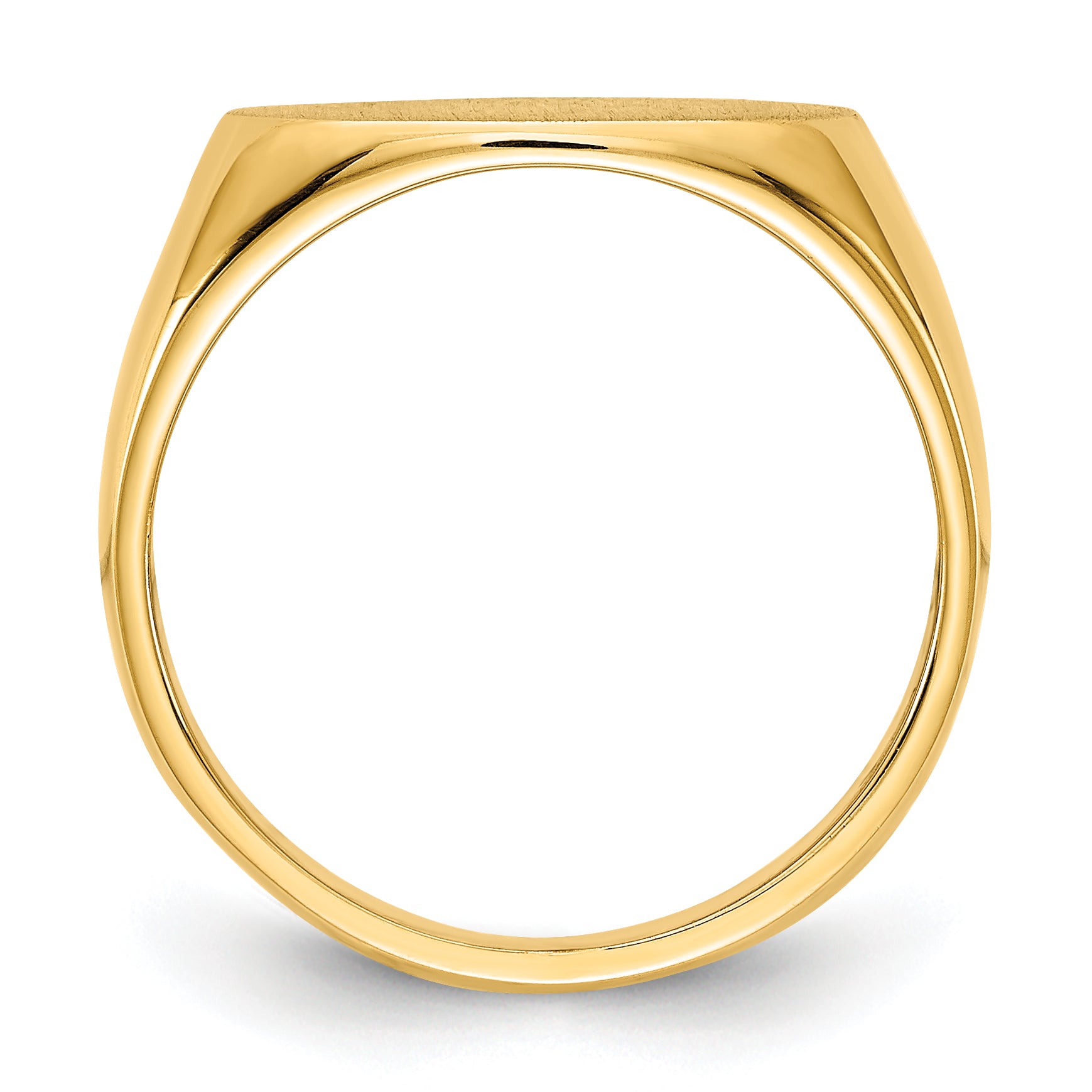 14k 8.0x13.5mm Closed Back Signet Ring Secondary image