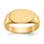 14k 8.0x13.5mm Closed Back Signet Ring