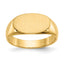14k 8.0x13.5mm Closed Back Signet Ring