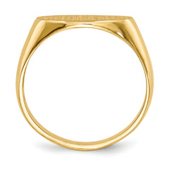 10ky 7.0x13.5mm Open Back Signet Ring