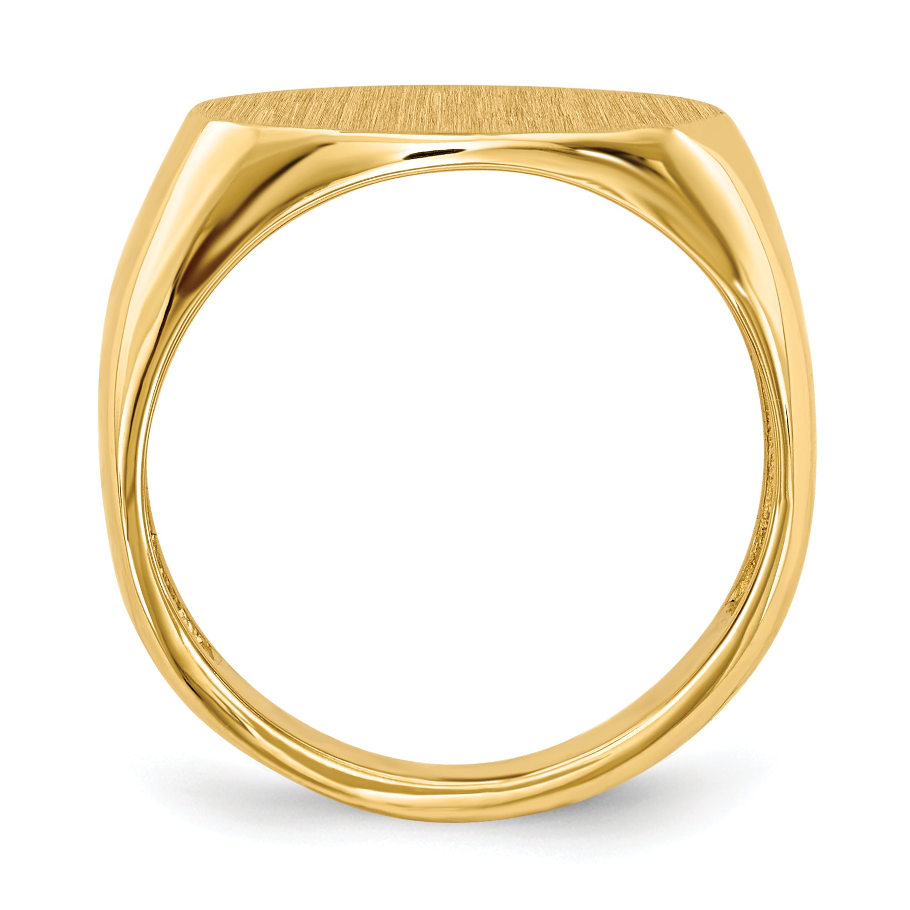 14k 9.5x15.0mm Open Back Signet Ring Secondary image