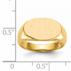 14k 9.5x15.0mm Open Back Signet Ring