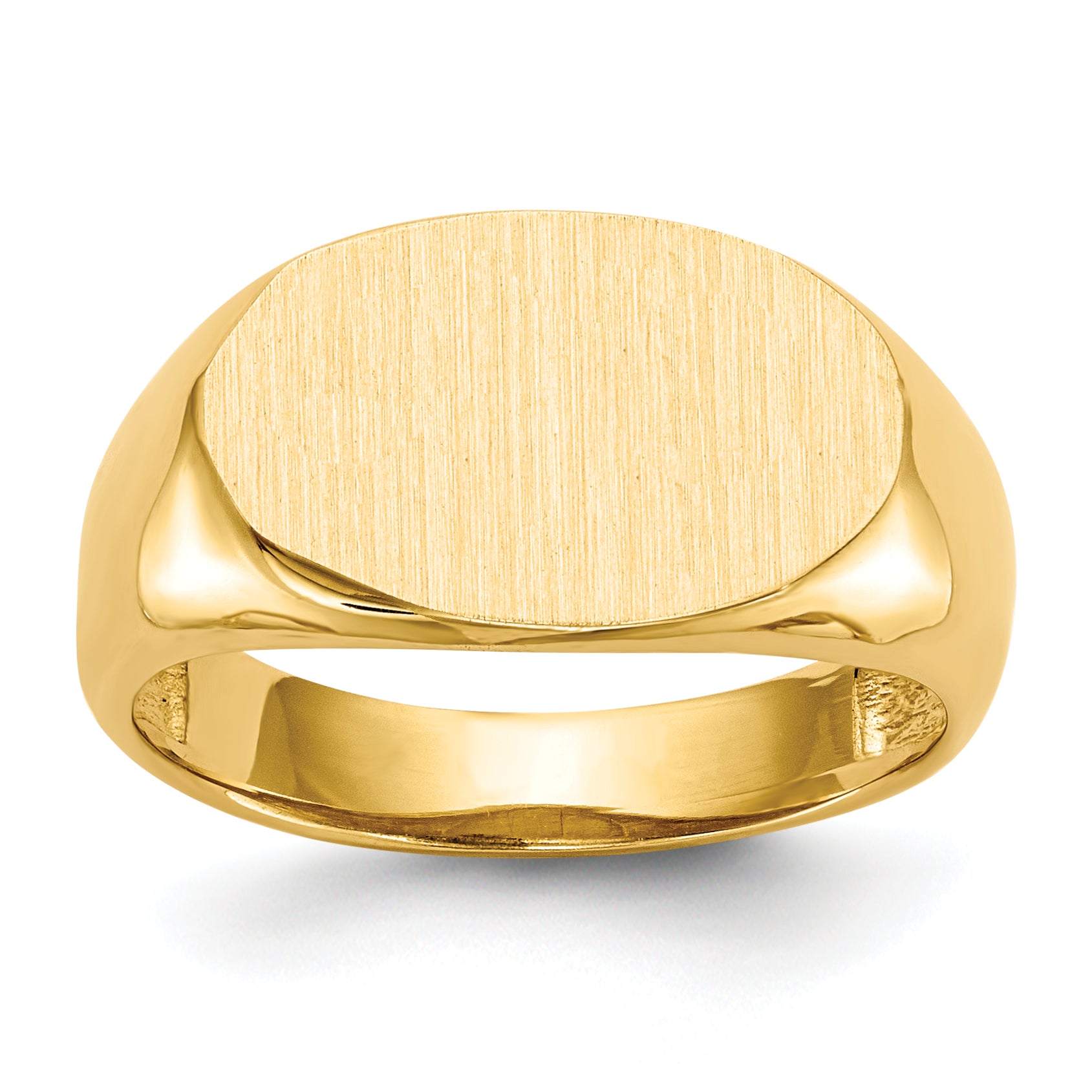 14k 9.5x15.0mm Open Back Signet Ring Main image