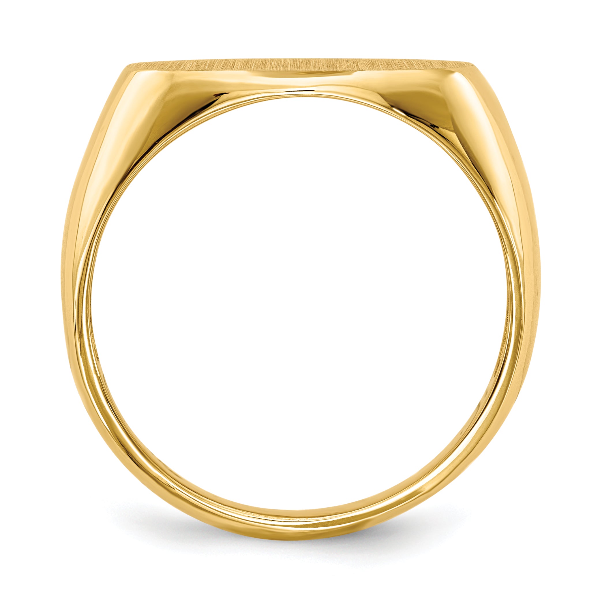 14k 11.0x17.0mm Open Back Men's Signet Ring Secondary image
