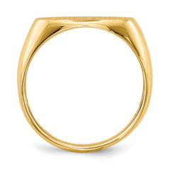 14k 11.0x17.0mm Open Back Men's Signet Ring