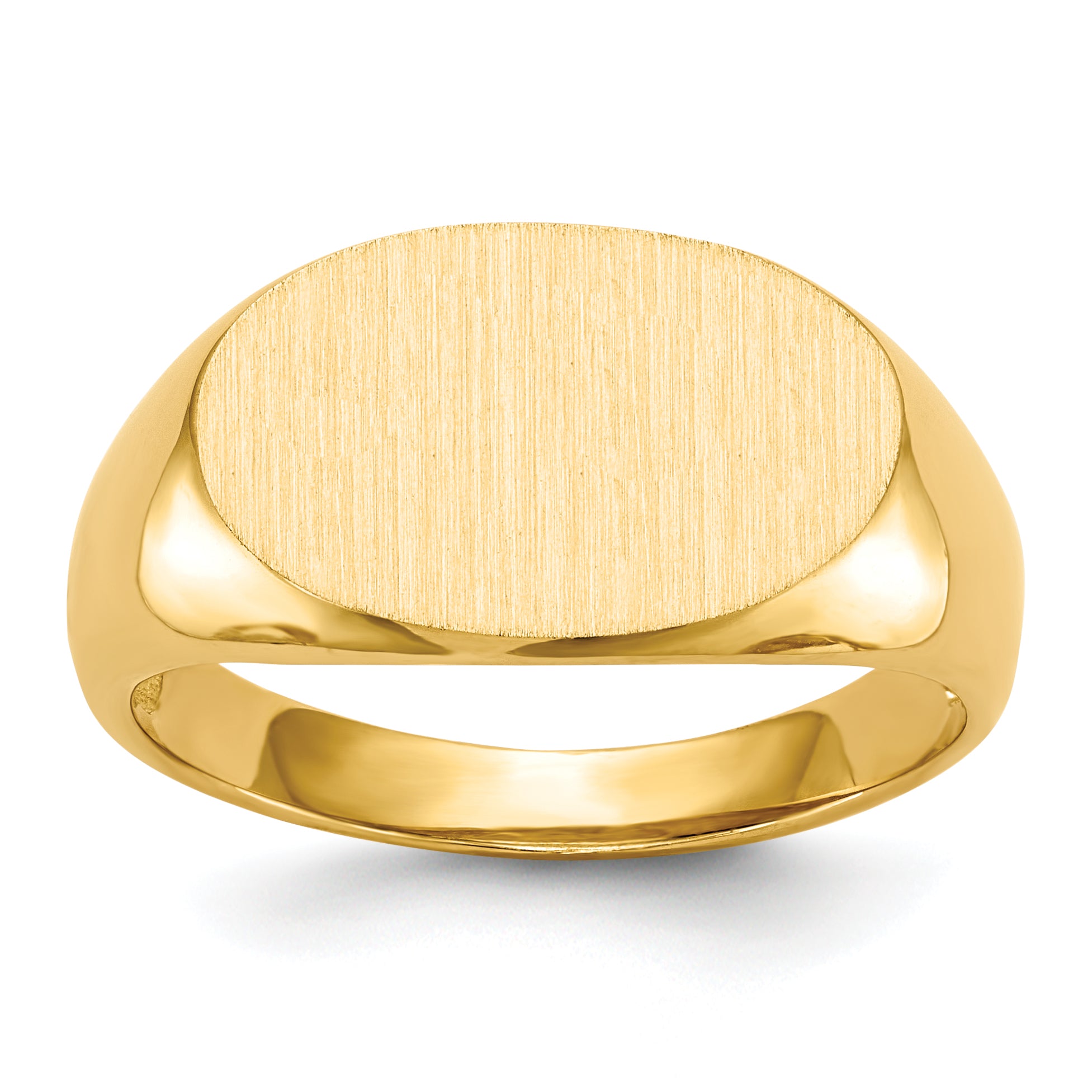 14k 11.0x17.0mm Open Back Men's Signet Ring Main image