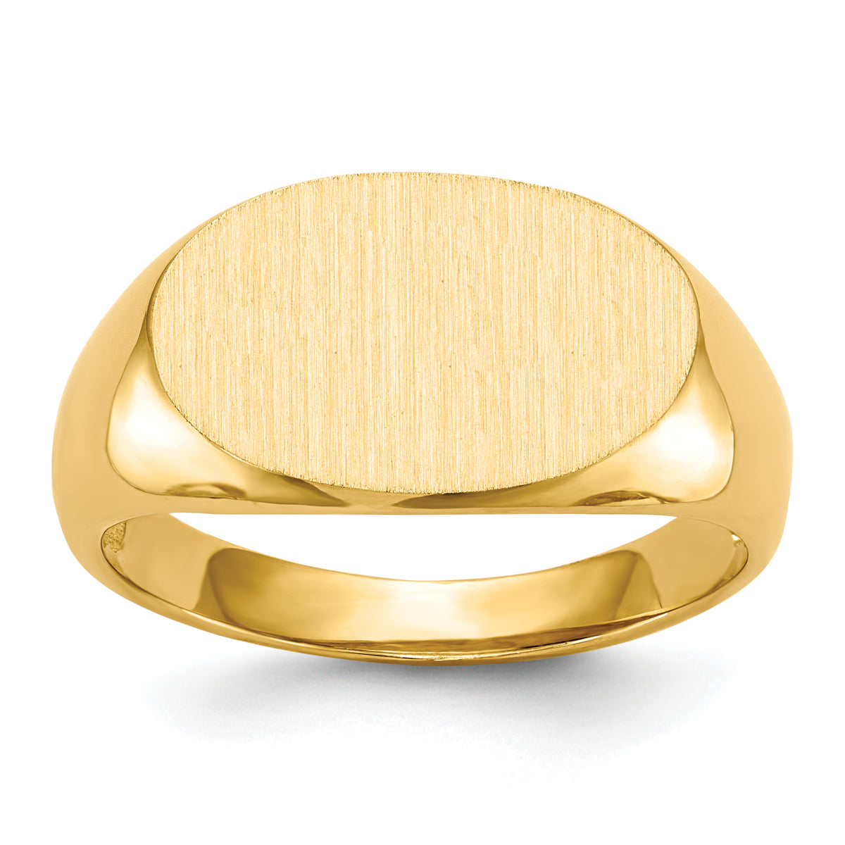 14k 11.0x17.0mm Open Back Men's Signet Ring